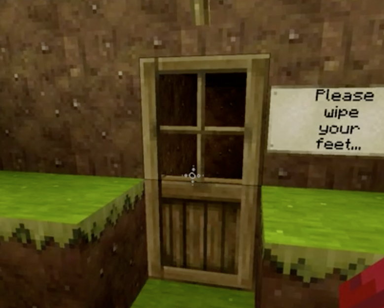 Shelter Minecraft wooden door