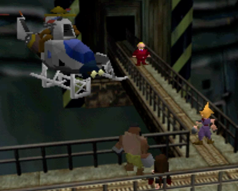 First meeting with the Shinra President in Final Fantasy VII