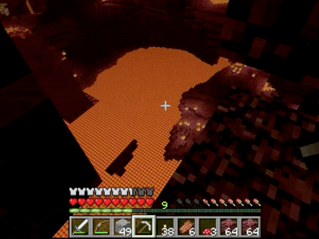 Terrifying drop in the Nether