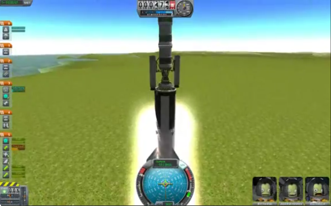 KSP satellite rocket launch